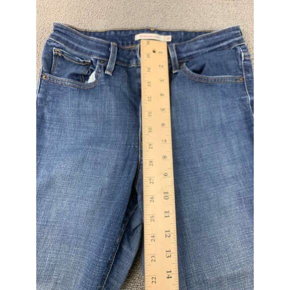 Levis 721 High Rise Skinny Jeans Women 28 Blue Washed Zip Five Pocket Logo Patch - Picture 6 of 9